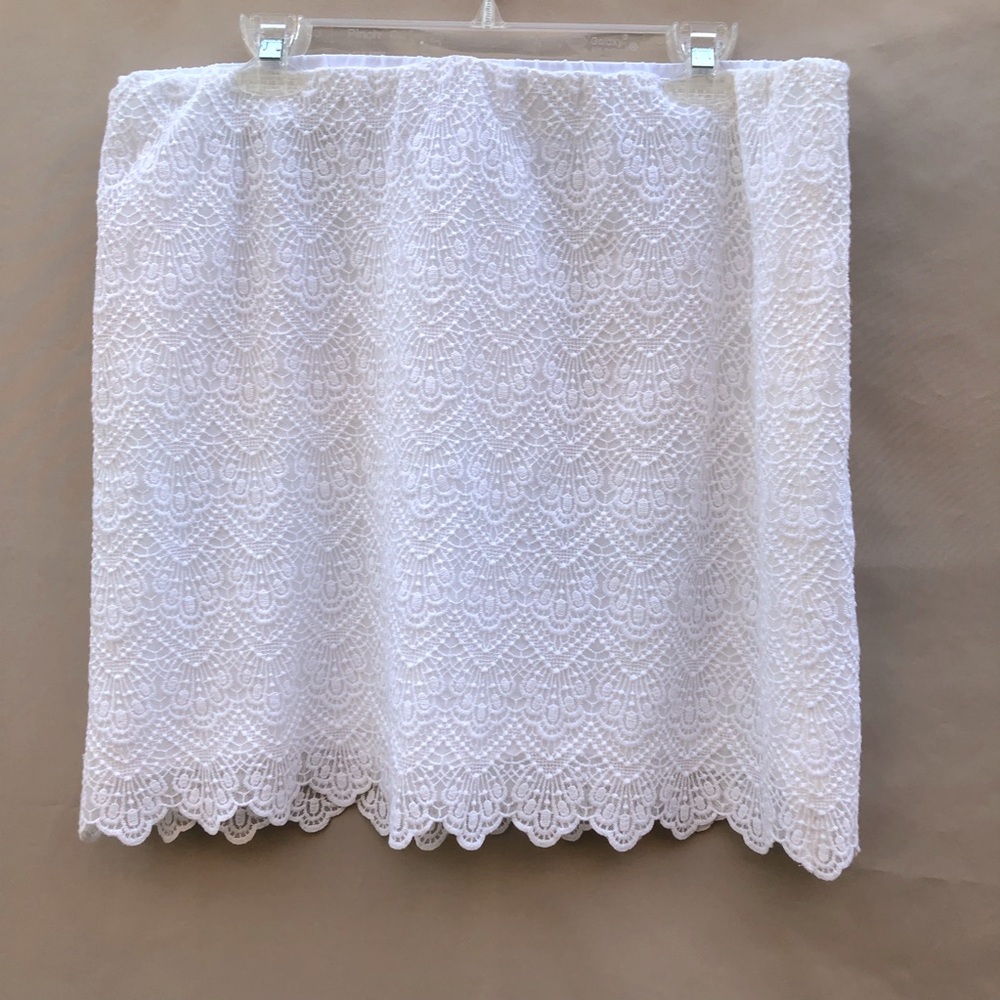 J Crew White Lace Skirt - Lined - Size 11/12